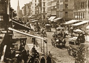 Broadway at Duane Street, New York City, 1870 by American Photographer